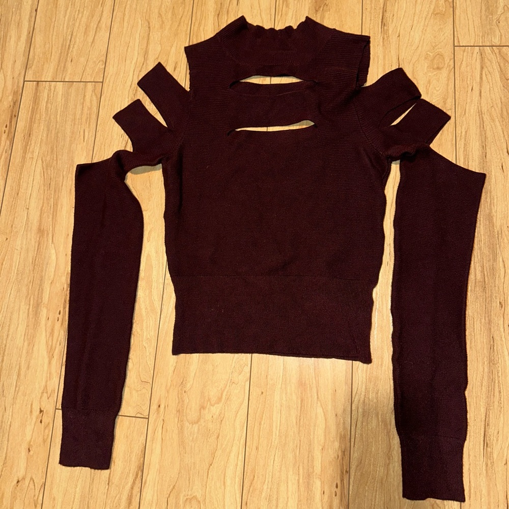 Express cold shoulder sweater